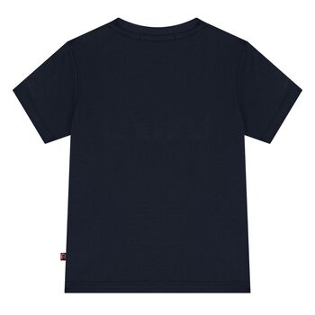 Younger Boys Navy Blue Logo T-Shirt
