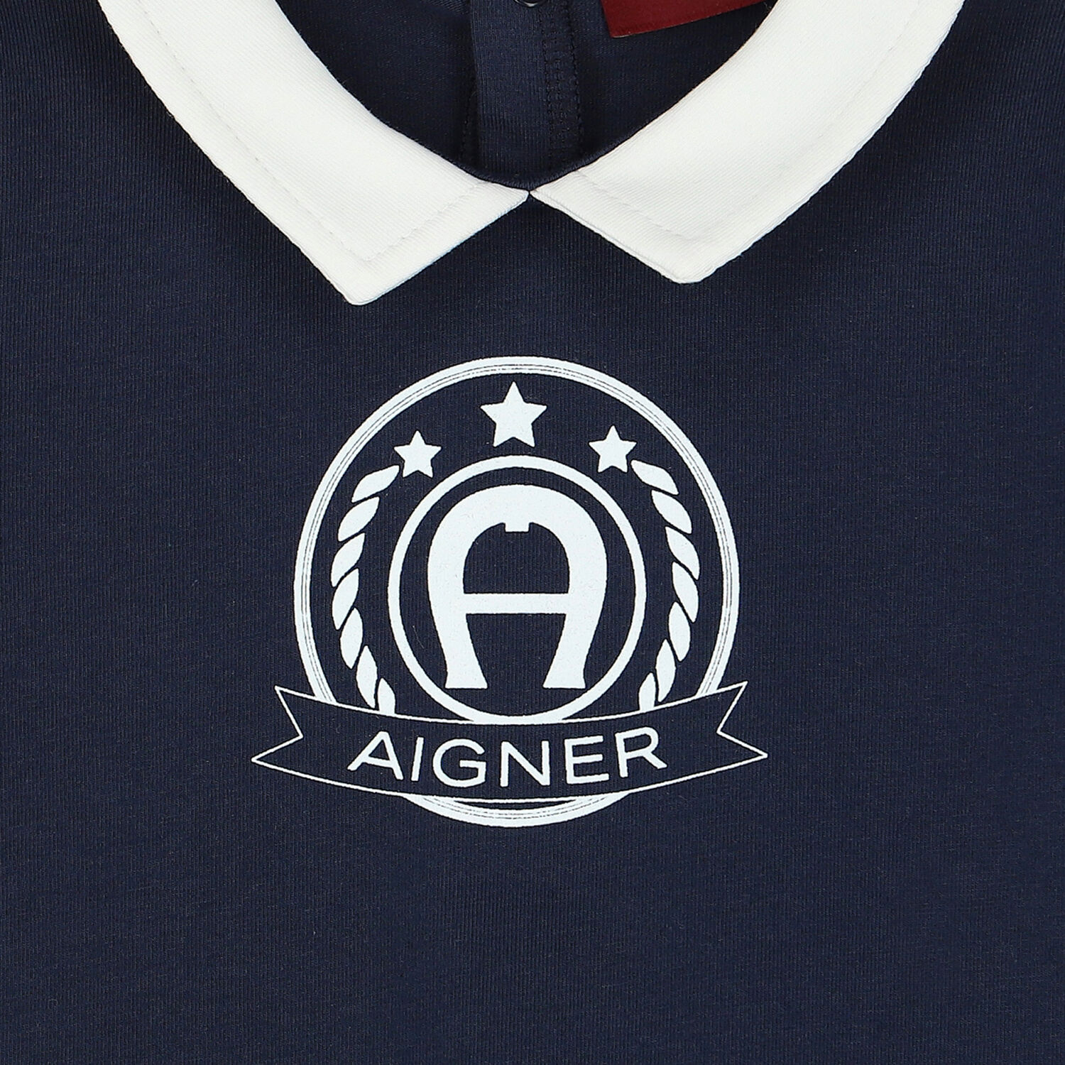 Baby Boys Navy Logo Babygrow, 1, hi-res