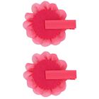Girls Pink Flower Hairclips (2 Pack), 3, hi-res