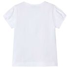 Girls White T-Shirt, 3, hi-res