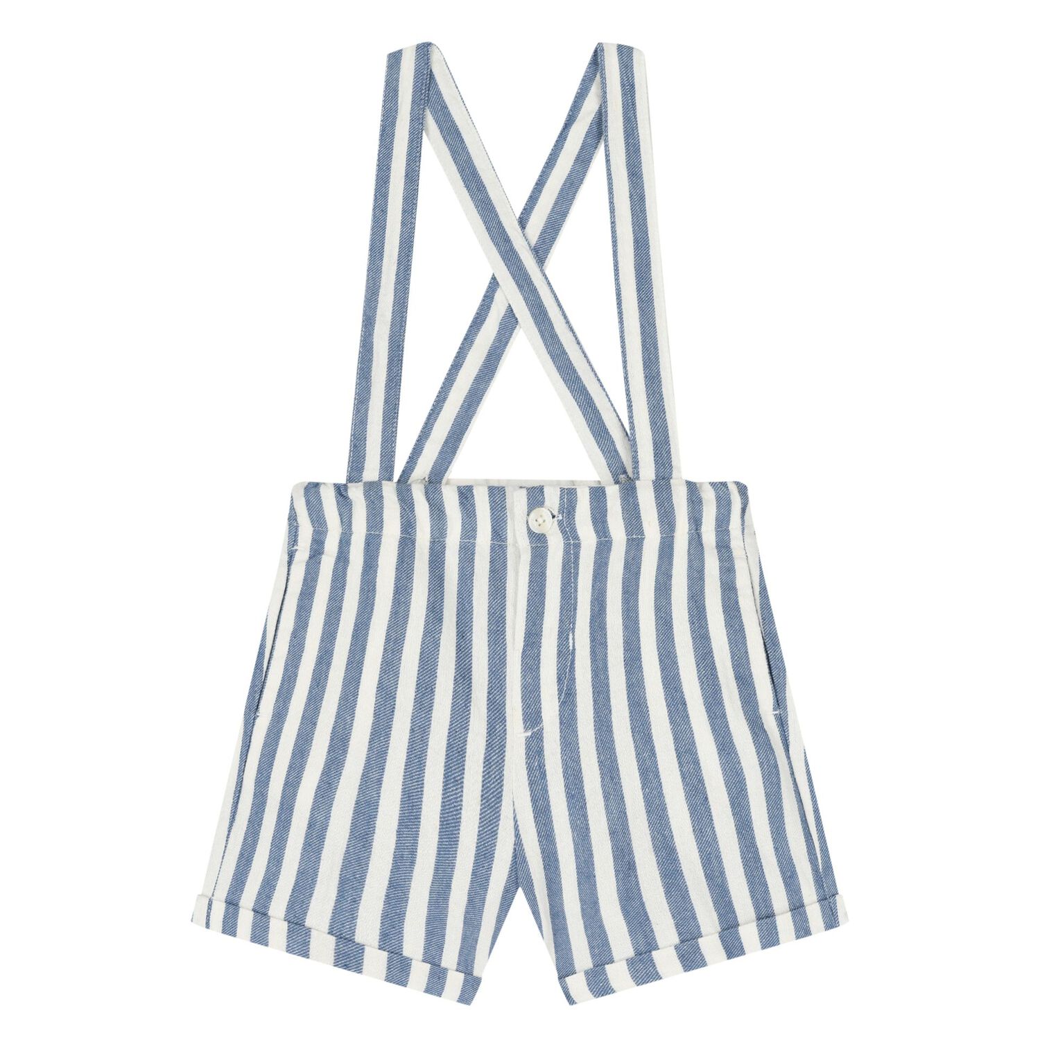 Younger Boys White & Blue Shorts Set, 1, hi-res