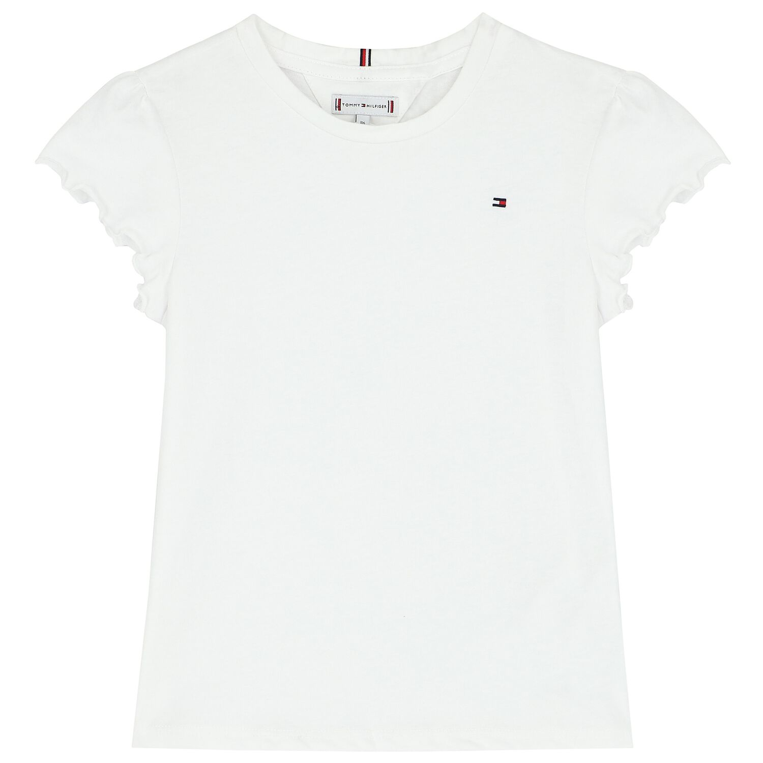 Girls White Logo T-Shirt, 1, hi-res