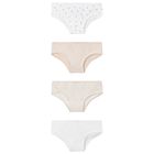 Girls Pink & White Briefs (4 Pack) , 1, hi-res