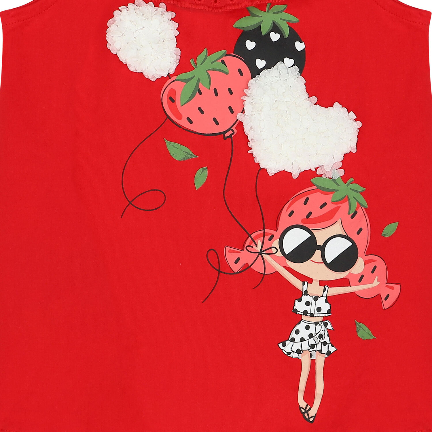 Girls Red Ruffle Dress, 1, hi-res