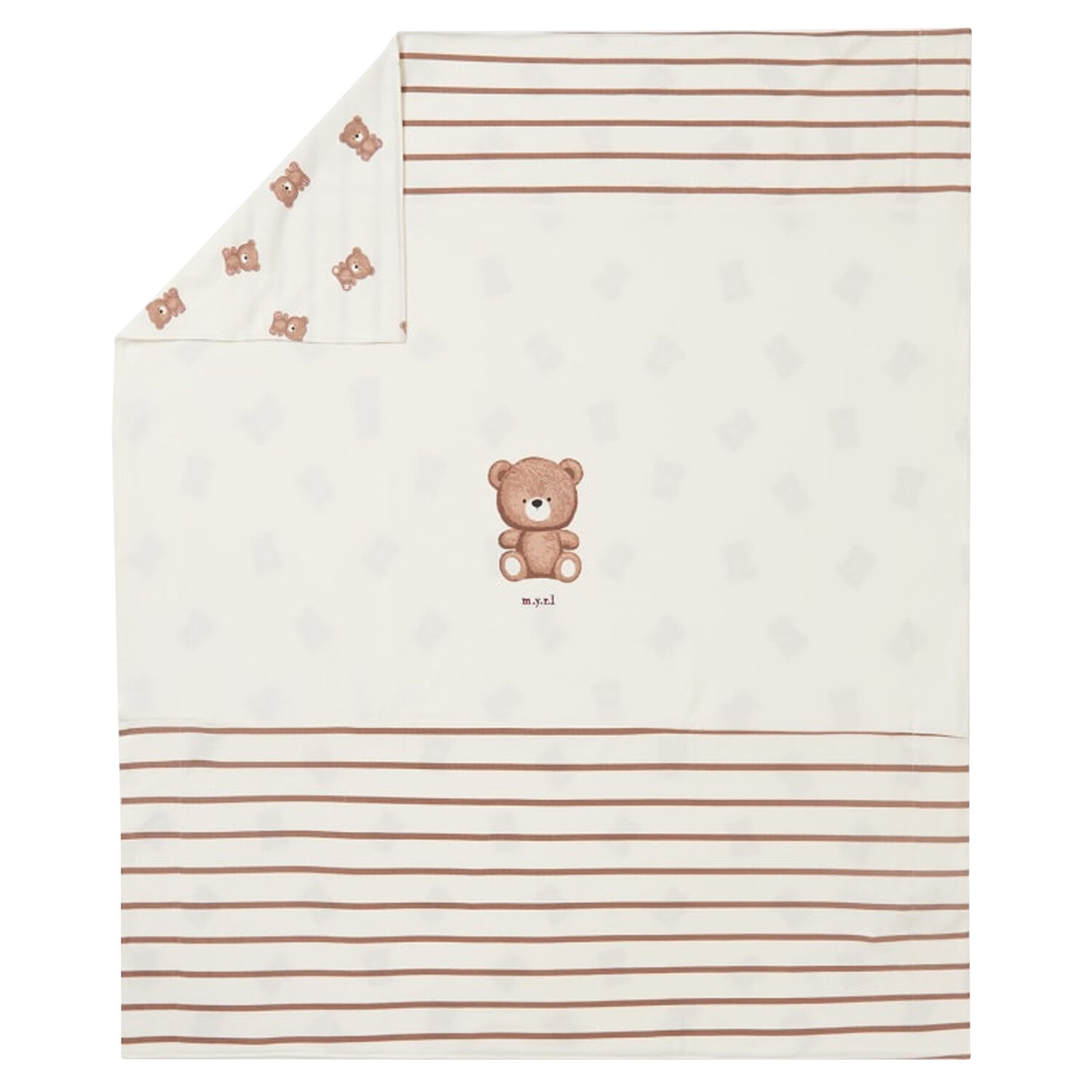 Ivory & Beige Teddy Baby Blanket, 1, hi-res