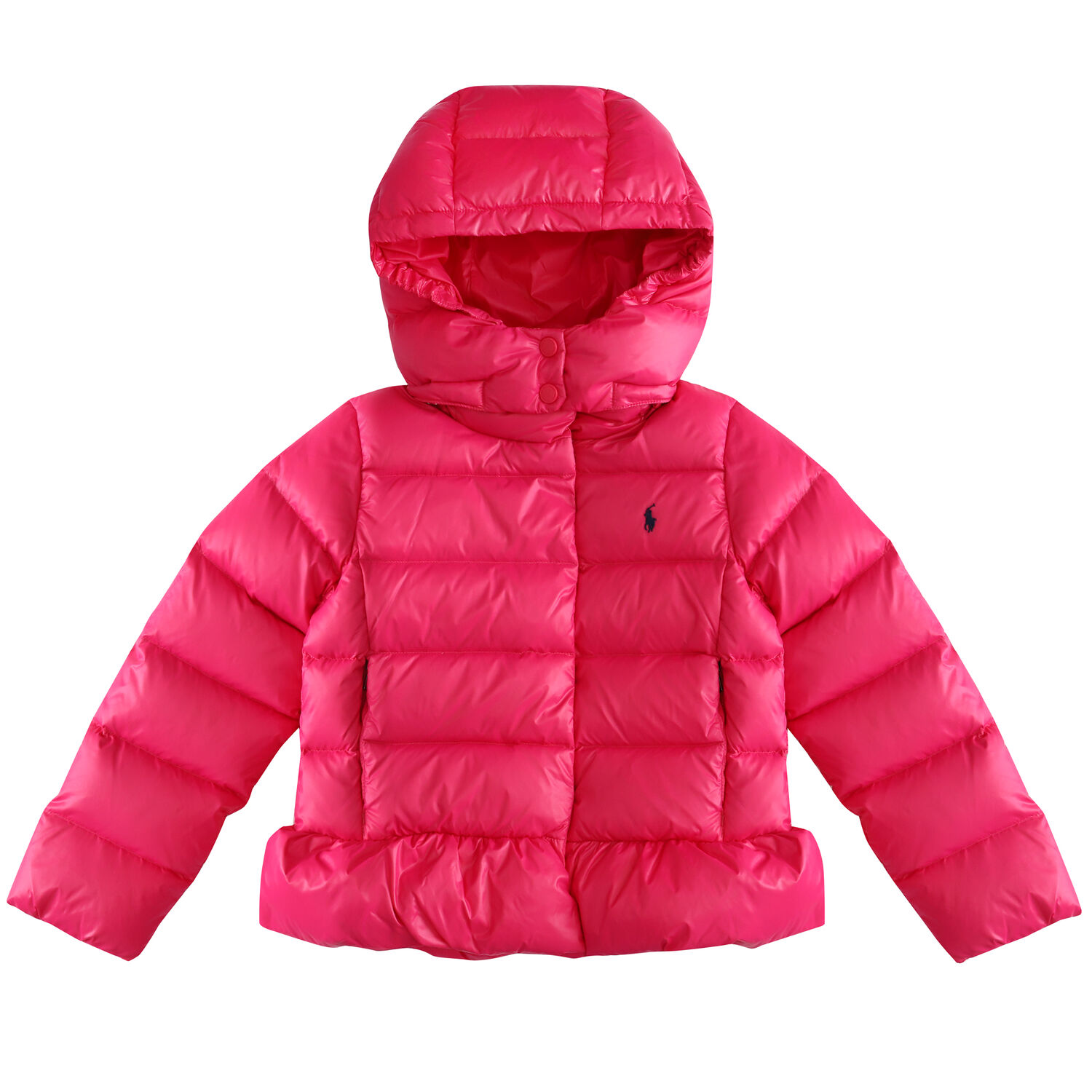 Girls Pink Logo Puffer Jacket, 1, hi-res