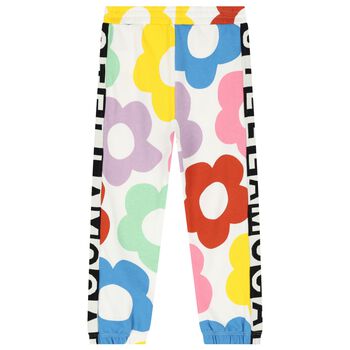 Girls Ivory Floral Joggers