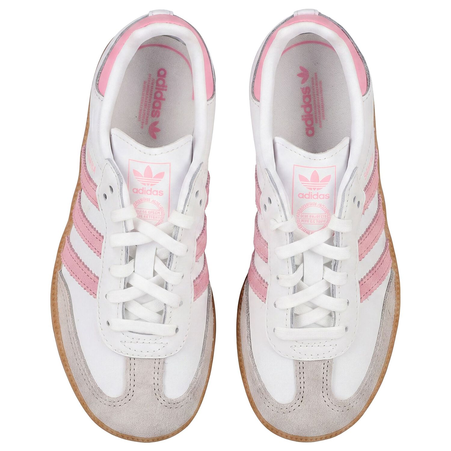 Girls White & Pink Samba OG Trainers, 1, hi-res