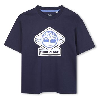 Boys Navy Blue Logo T-Shirt