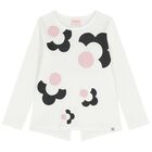 Girls Ivory Floral Long Sleeve Top, 1, hi-res