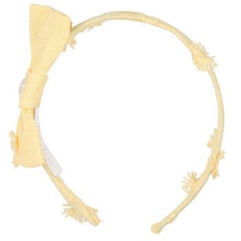 Girls Yellow Bow Headband