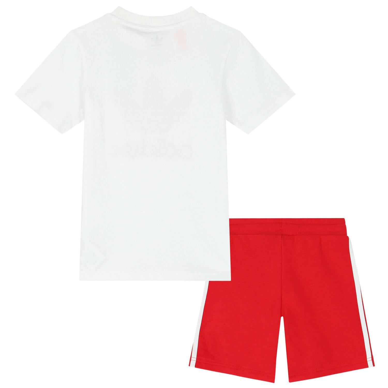 White & Red Logo Shorts Set, 4, hi-res