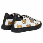 White Teddy Bear Logo Trainers, 1, hi-res