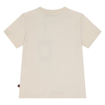 Younger Boys Beige Logo T-Shirt