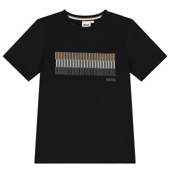 Boys Black Logo T-Shirt