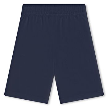 Boys Navy Blue Logo Shorts