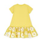 Girls Yellow Daisy Cotton Dress, 1, hi-res