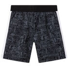 Boys Black Logo Shorts, 1, hi-res