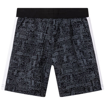 Boys Black Logo Shorts