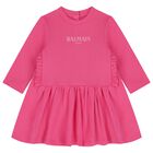 Younger Girls Pink Logo Dress Set, 1, hi-res