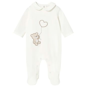 White Teddy Bear Babygrow