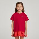 Girls Red Logo Dress, 1, hi-res