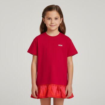 Girls Red Logo Dress
