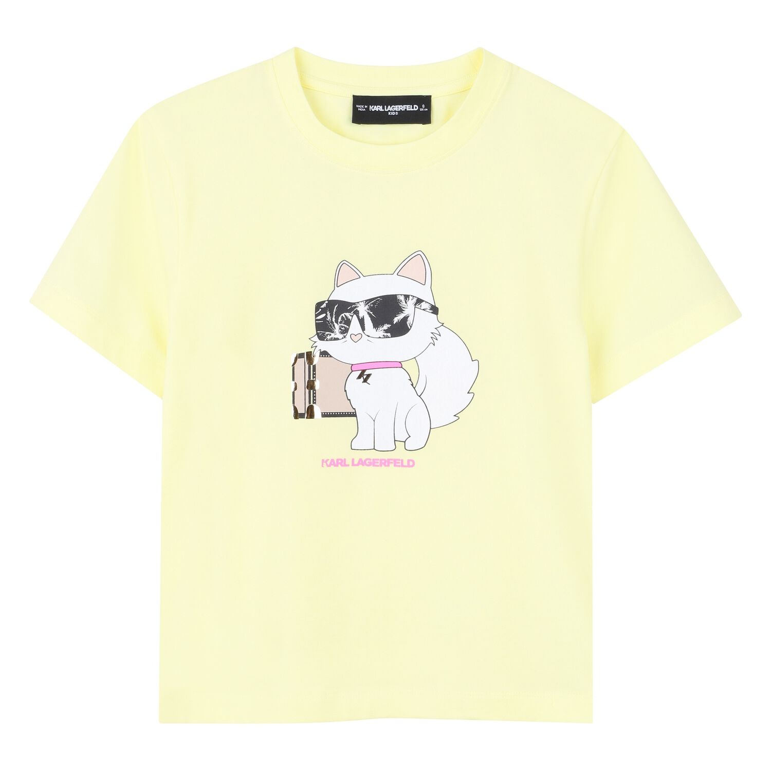 Girls Yellow Choupette T-Shirt, 1, hi-res
