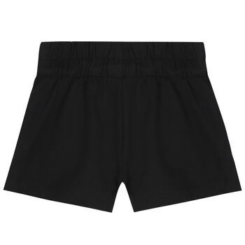 Girls Black Logo Shorts