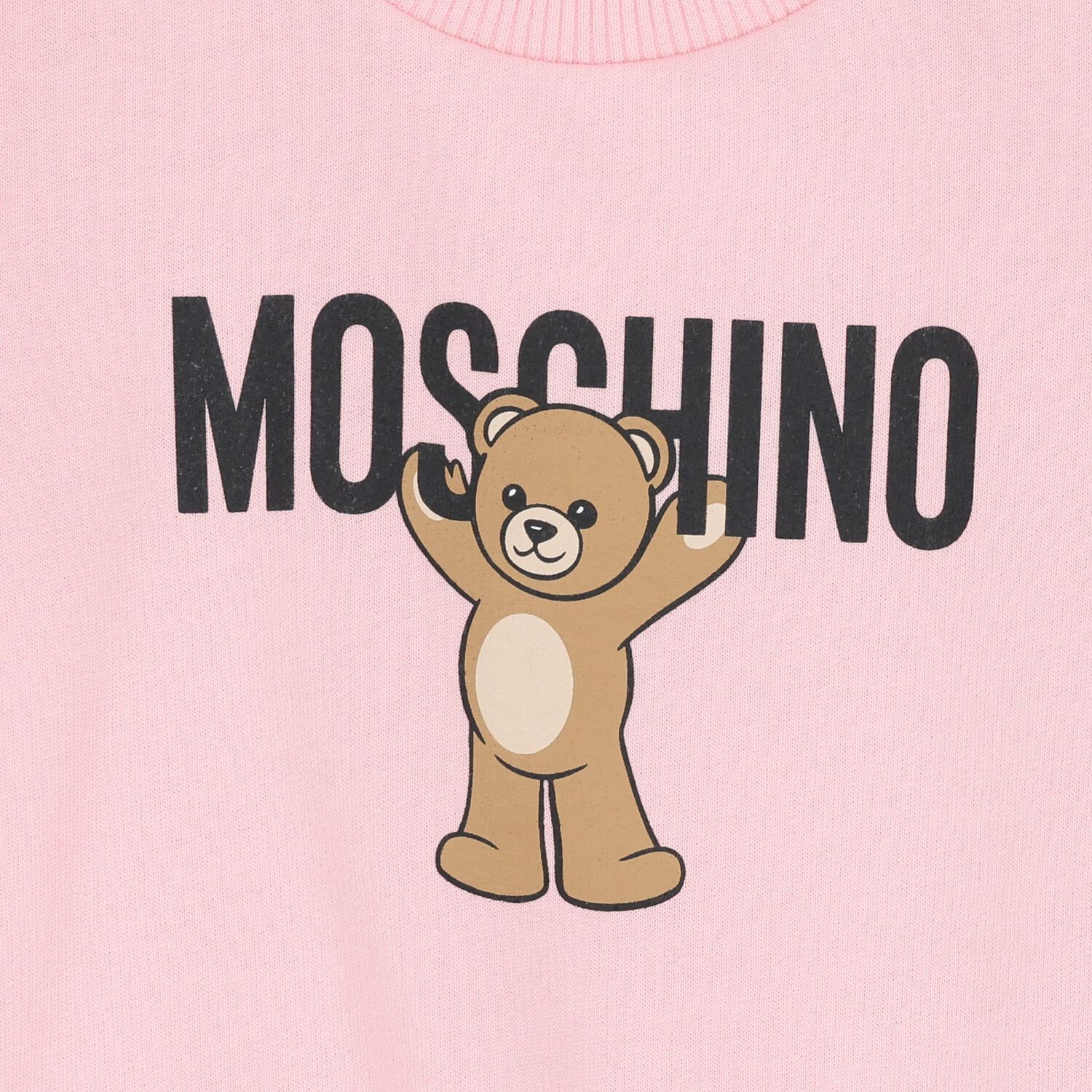 Younger Girls Pink Teddy Bear Logo Sweatshirt, 5, hi-res