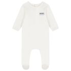 White & Navy Blue Logo Geometric Logo Babygrows ( 2-Pack ), 1, hi-res
