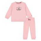 Younger Girls Pink Logo Tracksuit, 2, hi-res