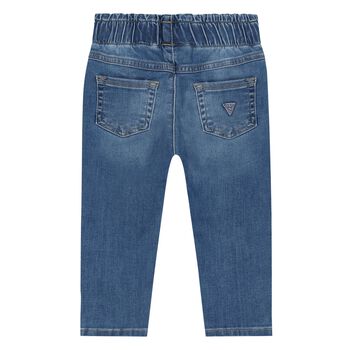 Baby Girls Blue Heart Denim Jeans