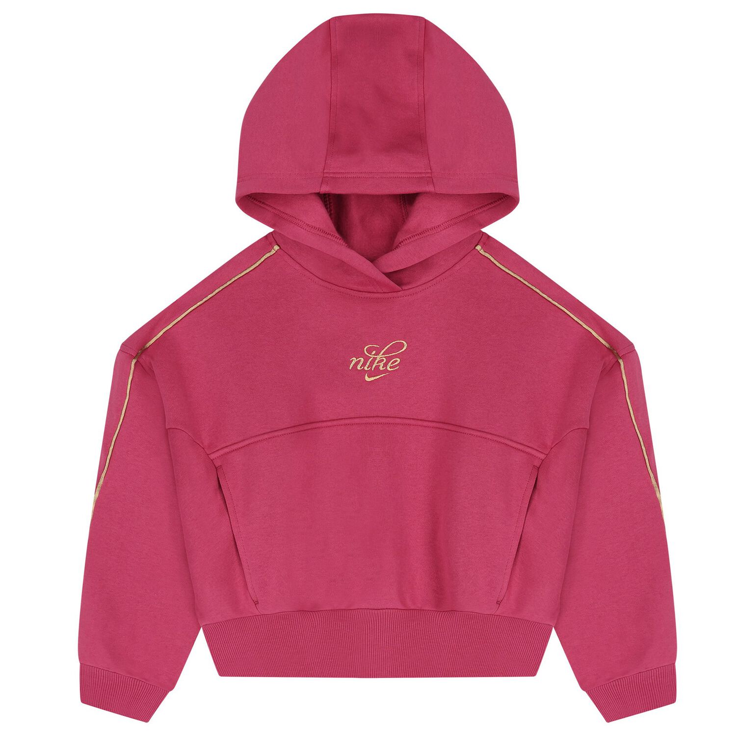 Girls Pink Logo Hooded Top, 2, hi-res