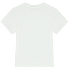 Boys White Logo T-Shirt, 4, hi-res