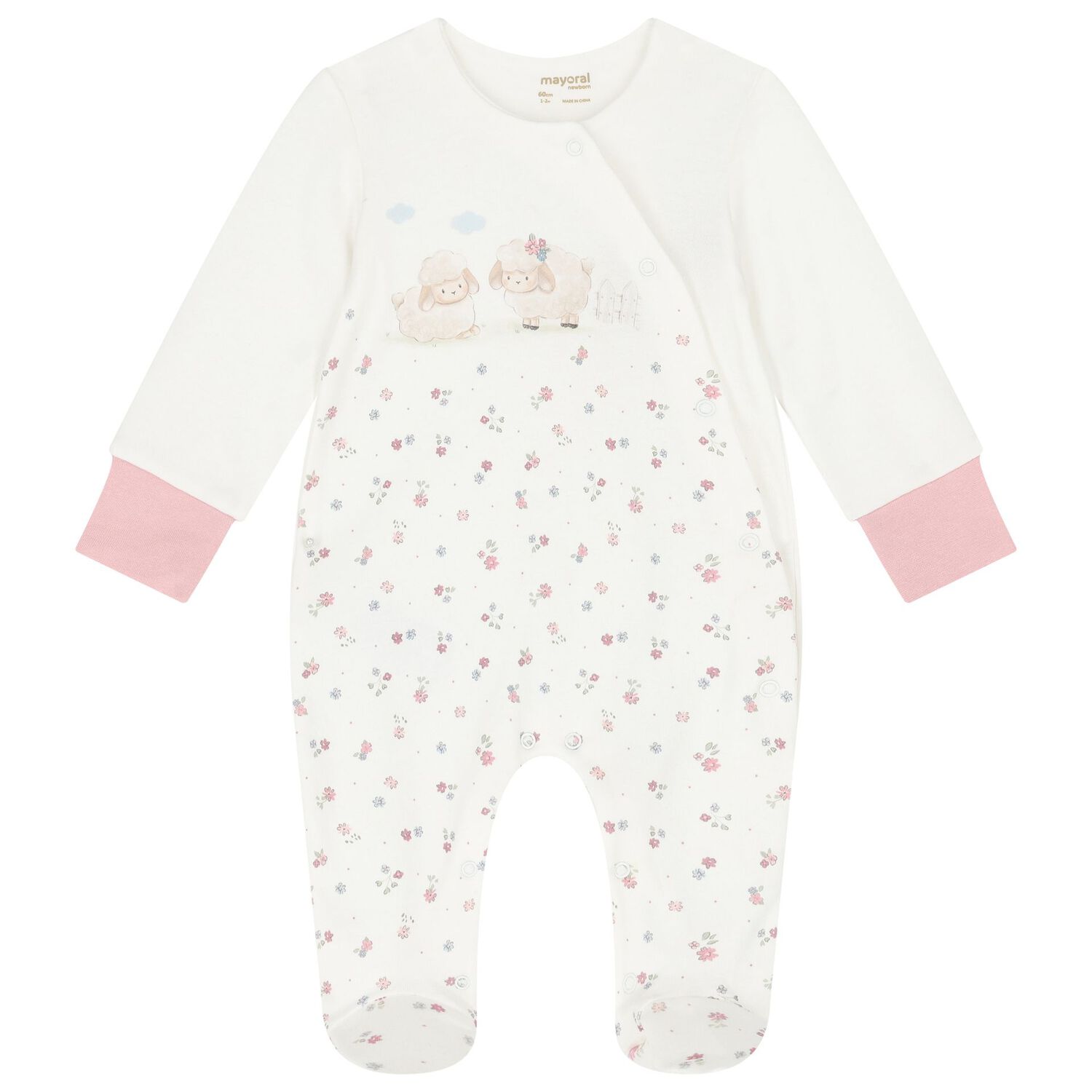 Baby Girls White & Pink Babygrow Gift Set, 2, hi-res image number null