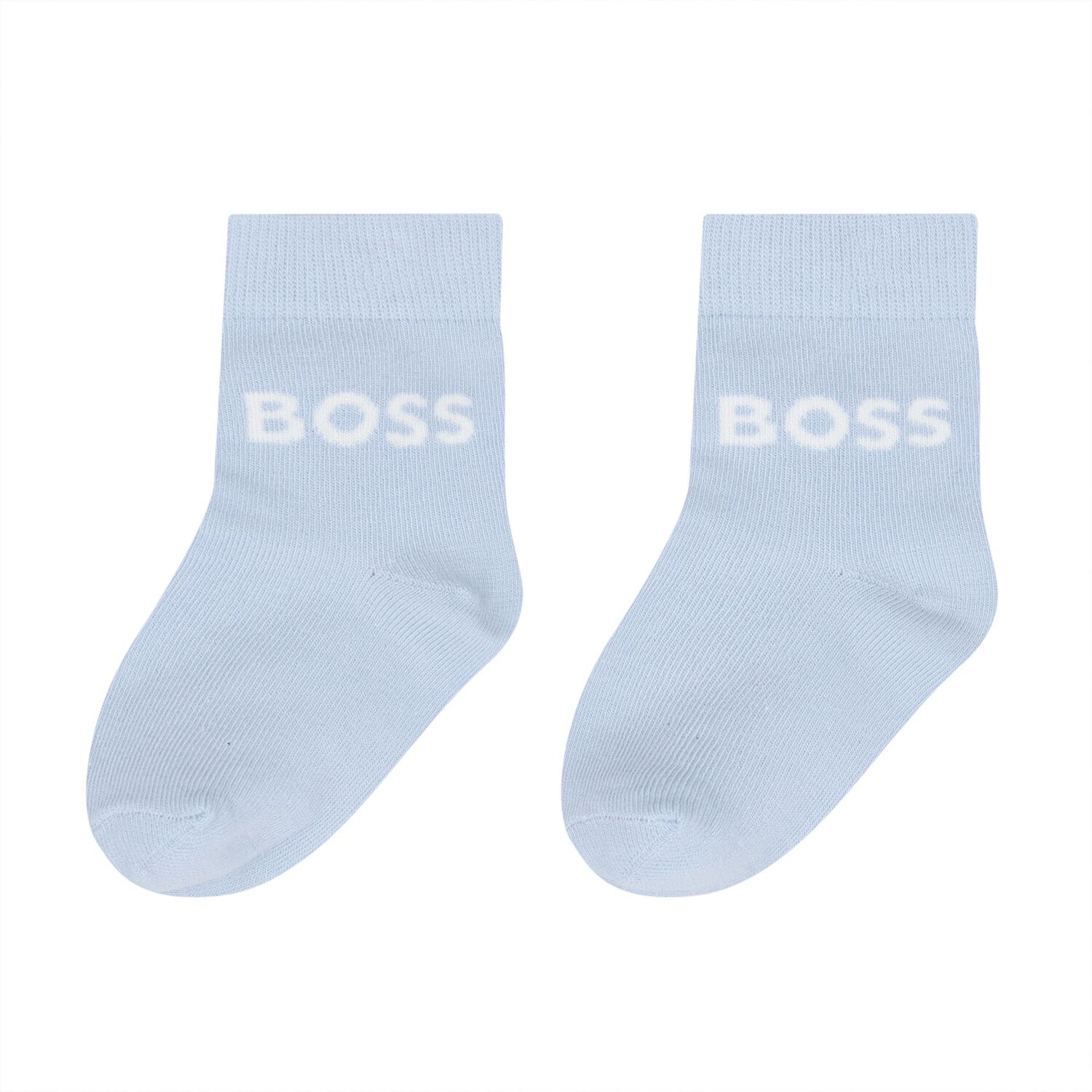 Baby Boys Blue, Grey & Navy Blue Logo Socks ( 3-Pack ), 2, hi-res