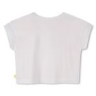 Girls White Heart Sequin T-Shirt, 1, hi-res