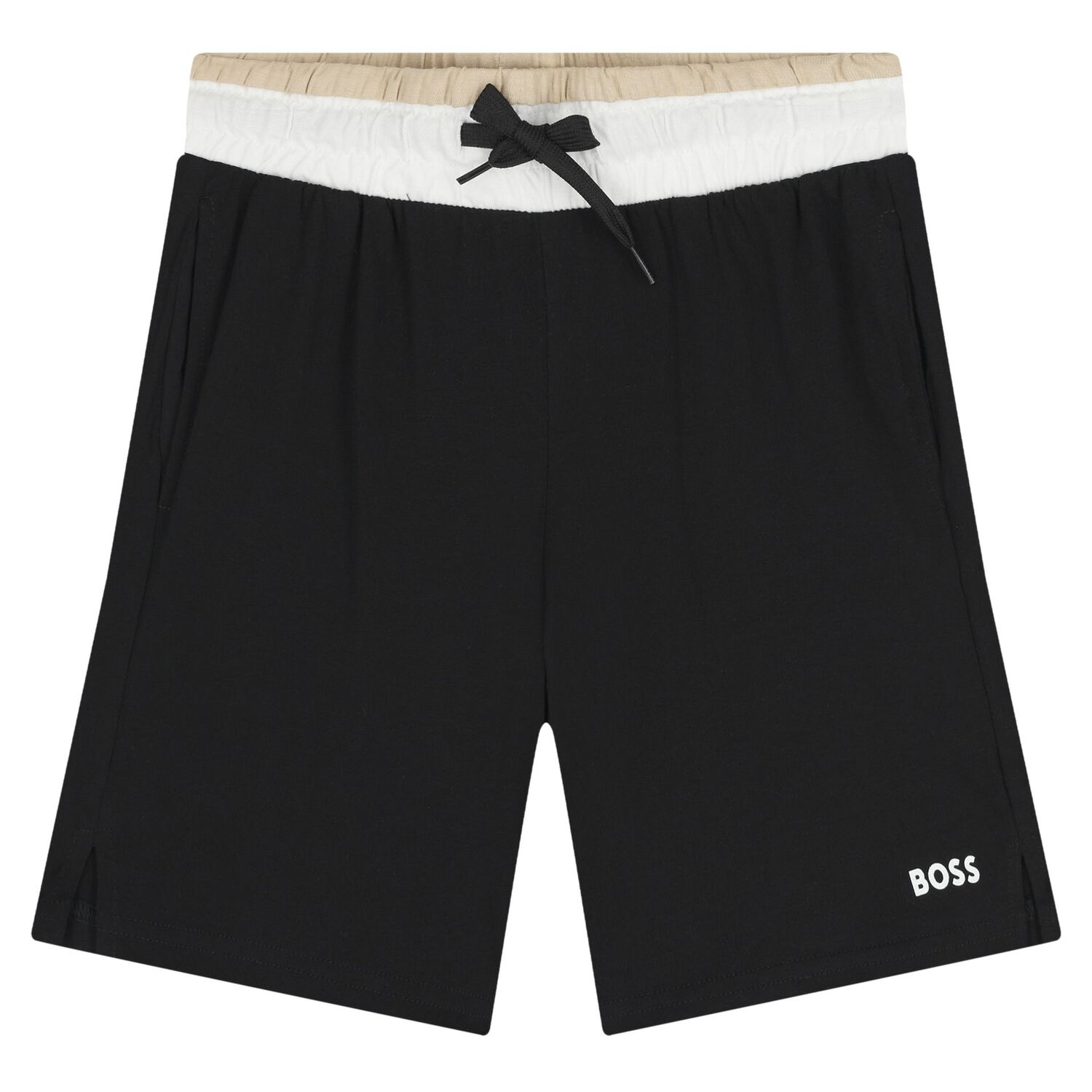 Boys Black Logo Shorts Set, 2, hi-res