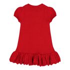 Baby Girls Red Logo Polo Bear Dress, 1, hi-res