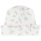 Baby Girls White Floral Hat, 1, hi-res