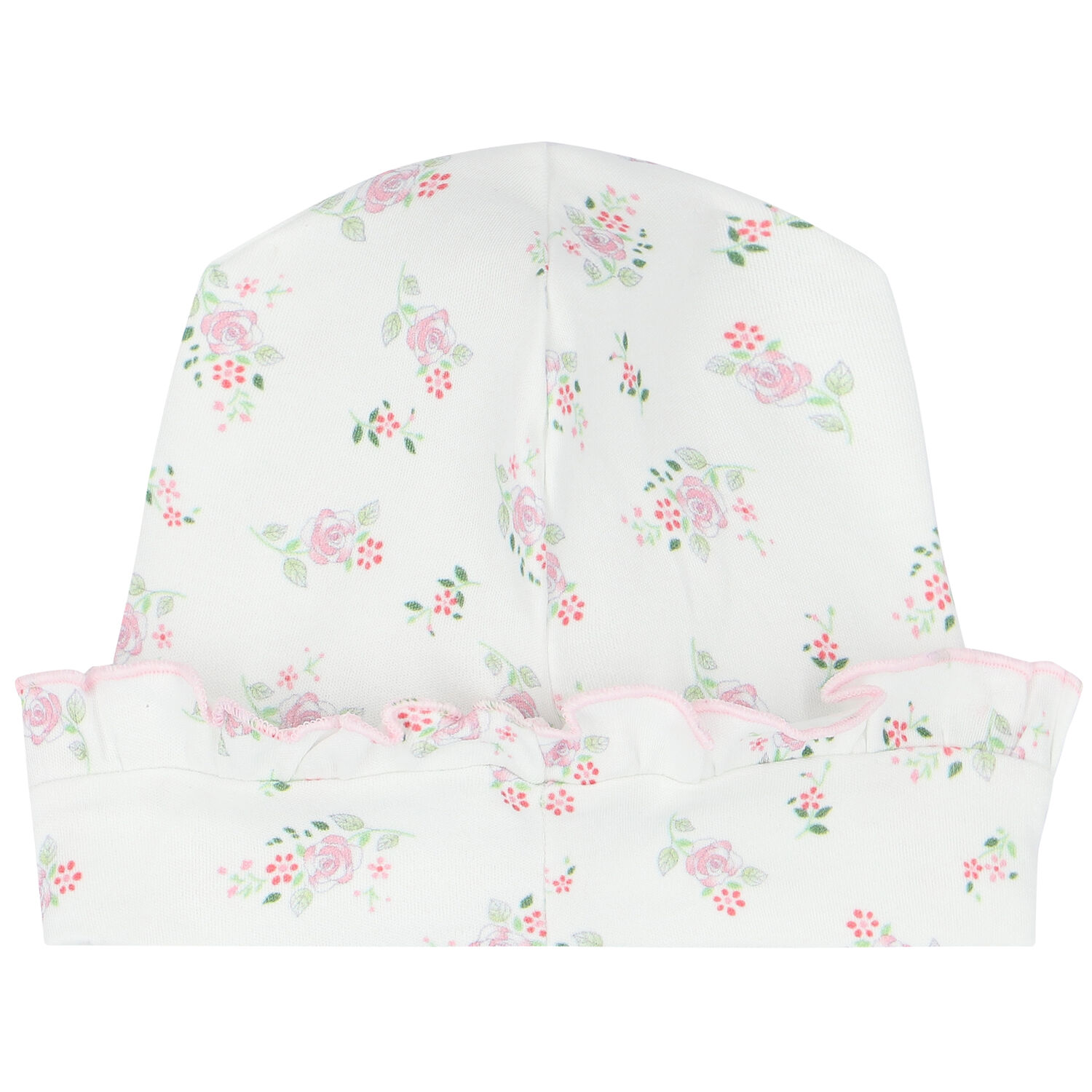 Baby Girls White Floral Hat, 1, hi-res