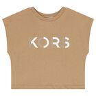 Girls Brown Logo T-Shirt, 2, hi-res