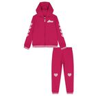 Girls Pink Logo Tracksuit, 2, hi-res