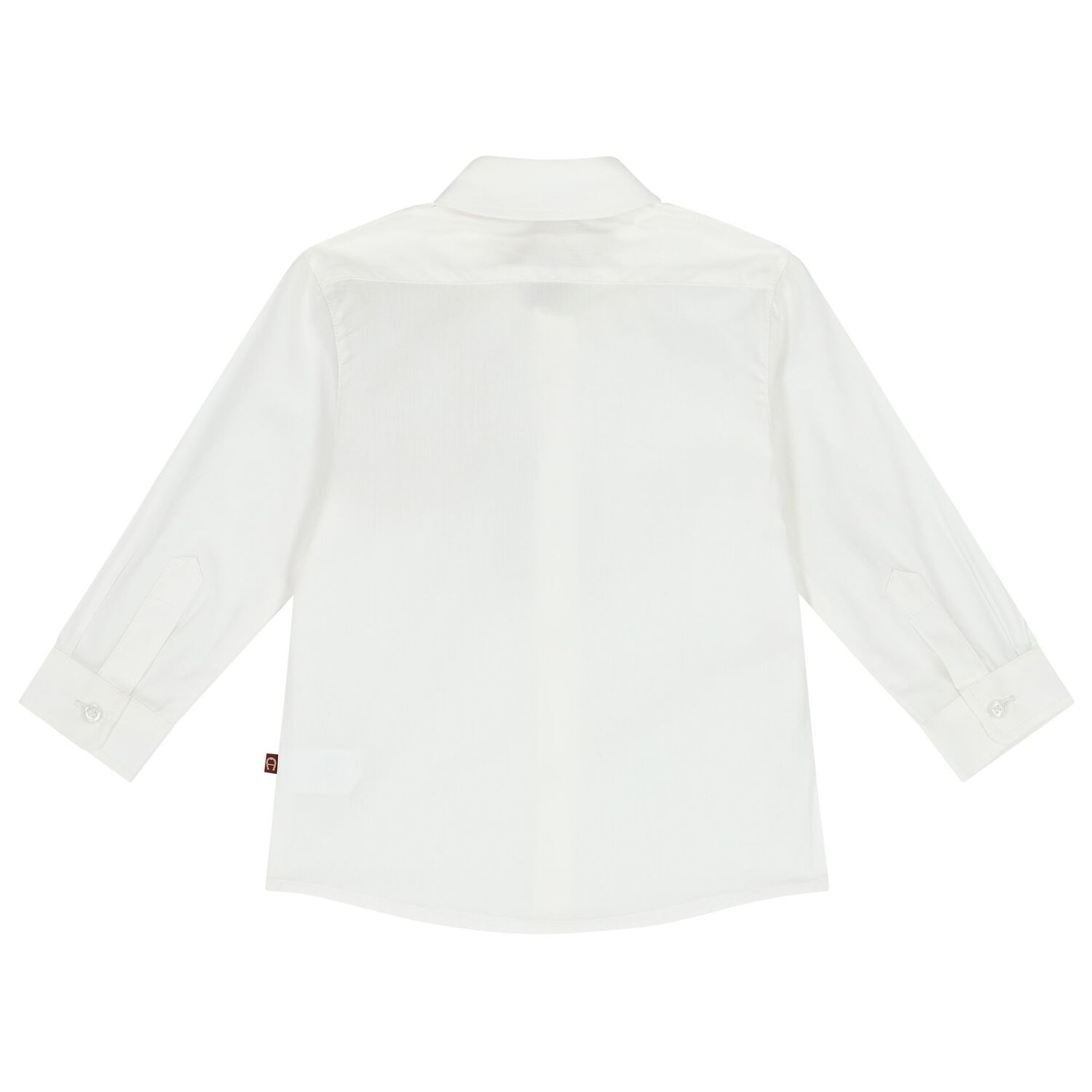 Younger Boys White & Beige Logo Shirt, 1, hi-res image number null