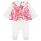 Baby Girls Pink & Ivory Iride Babygrow Gift Set, 1, hi-res