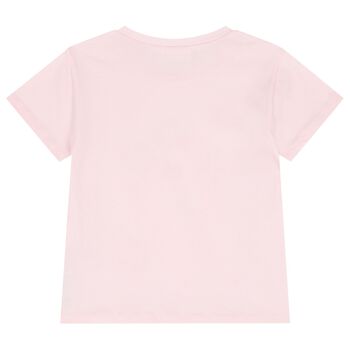 Girls Pink Horse Sequin T-Shirt