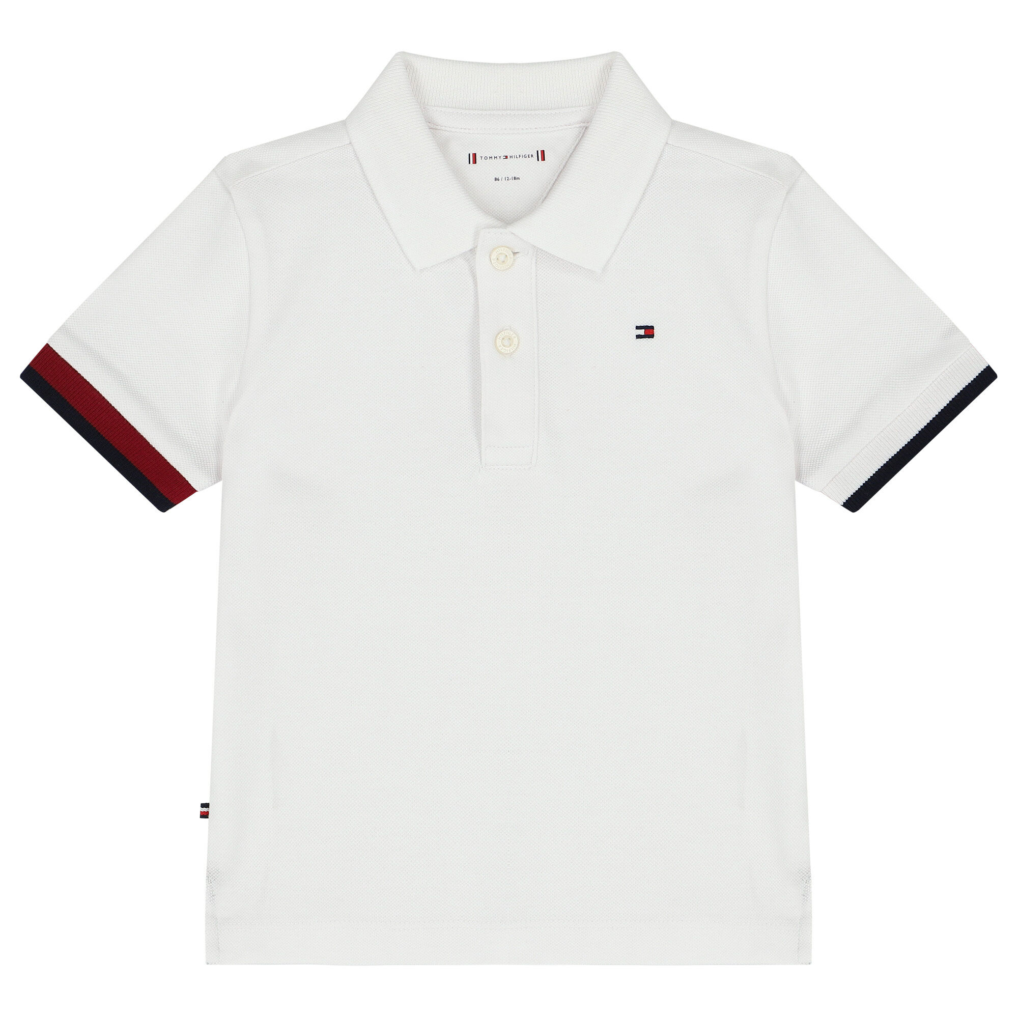 White collared deals tommy hilfiger shirt