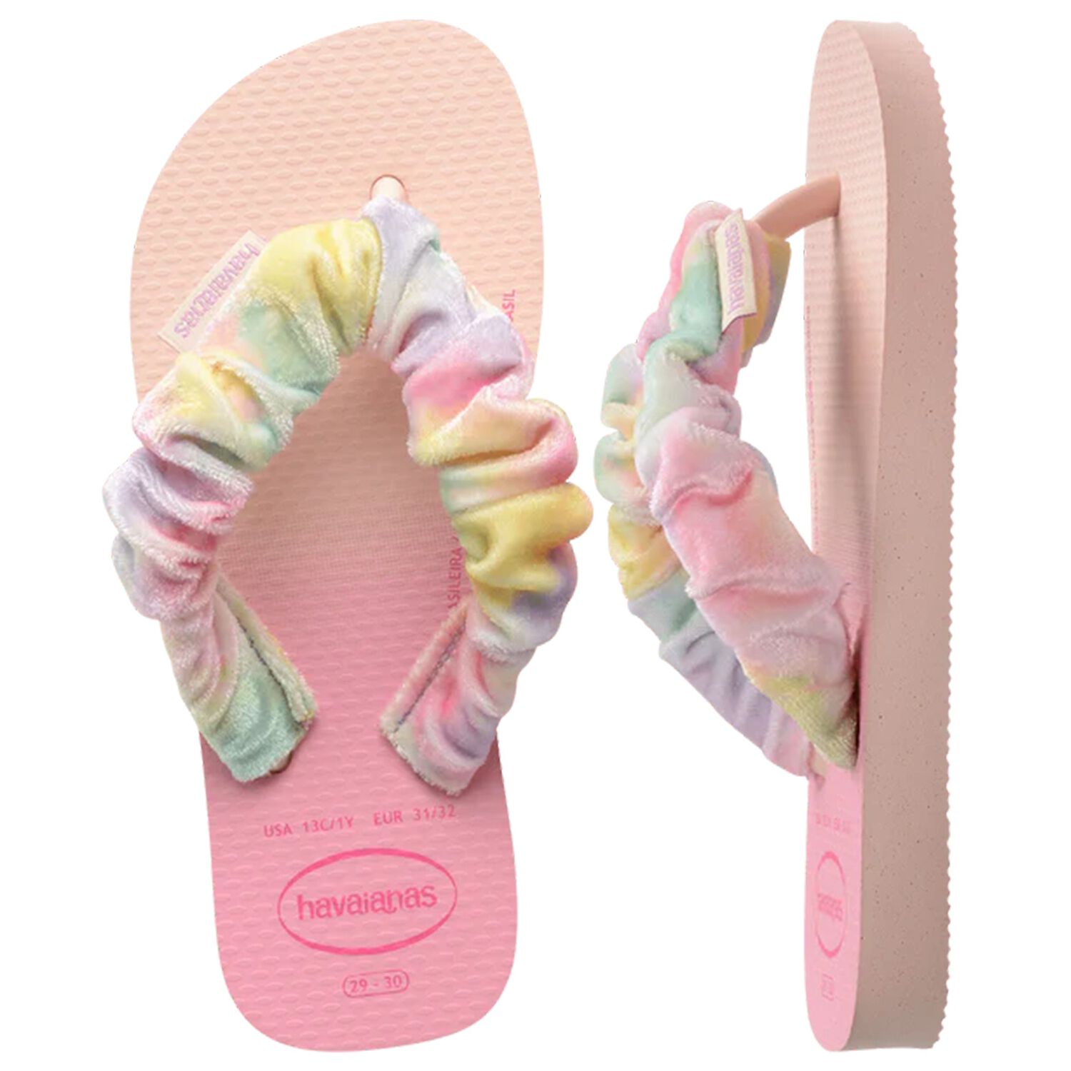Girls Pink Logo Flip Flops, 1, hi-res