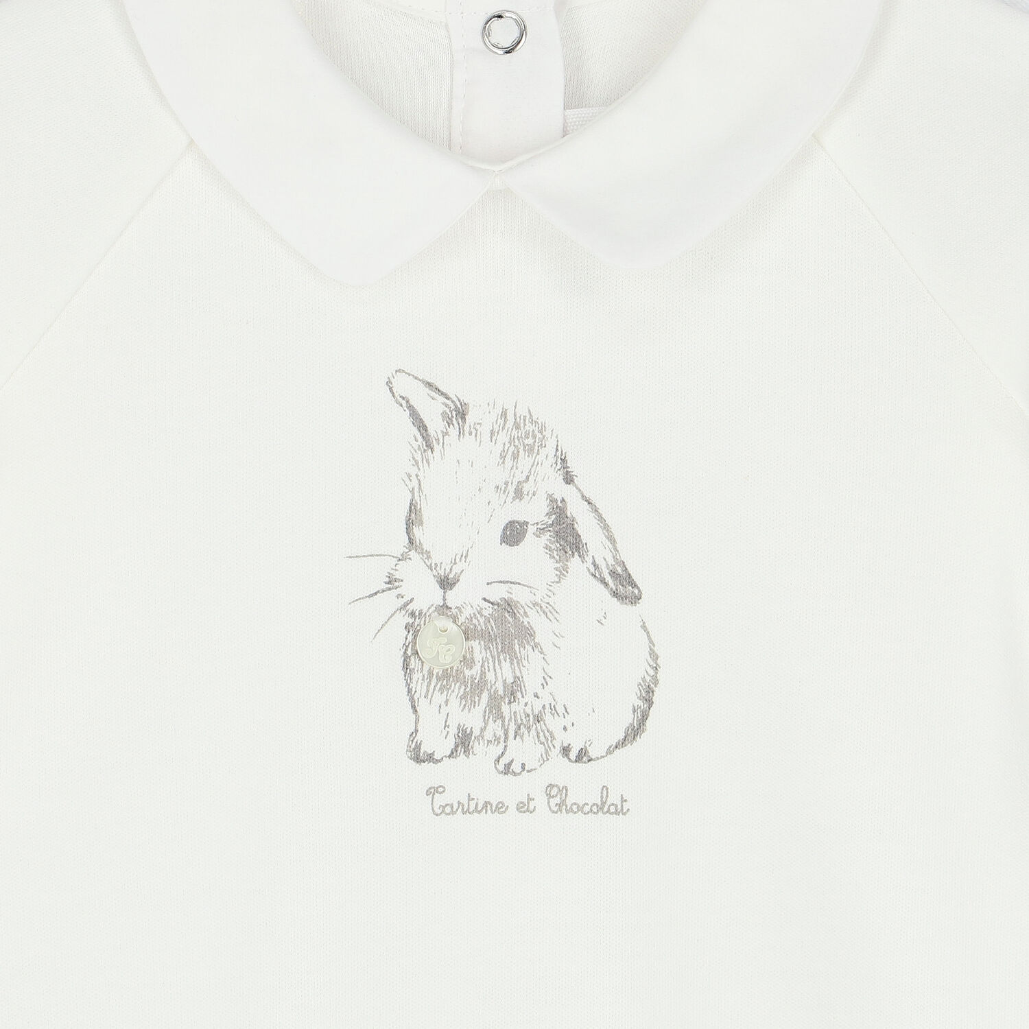 Ivory Rabbit Babygrow, 1, hi-res
